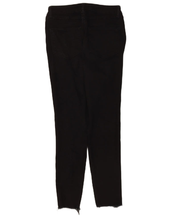 Calça jeans skinny feminina MINT VELVET Reino Unido 12 médio W26 L26 algodão preto