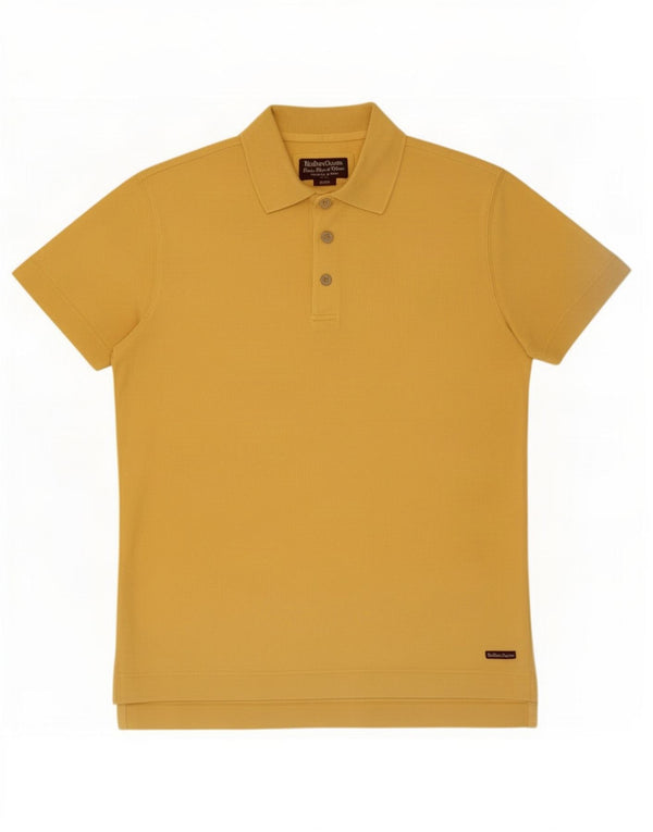 Camisa polo masculina Marlboro Classics grande algodão amarelo