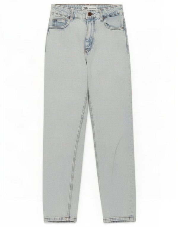 Calça jeans feminina cintura alta Zara EU 34 2XS W24 L28 azul