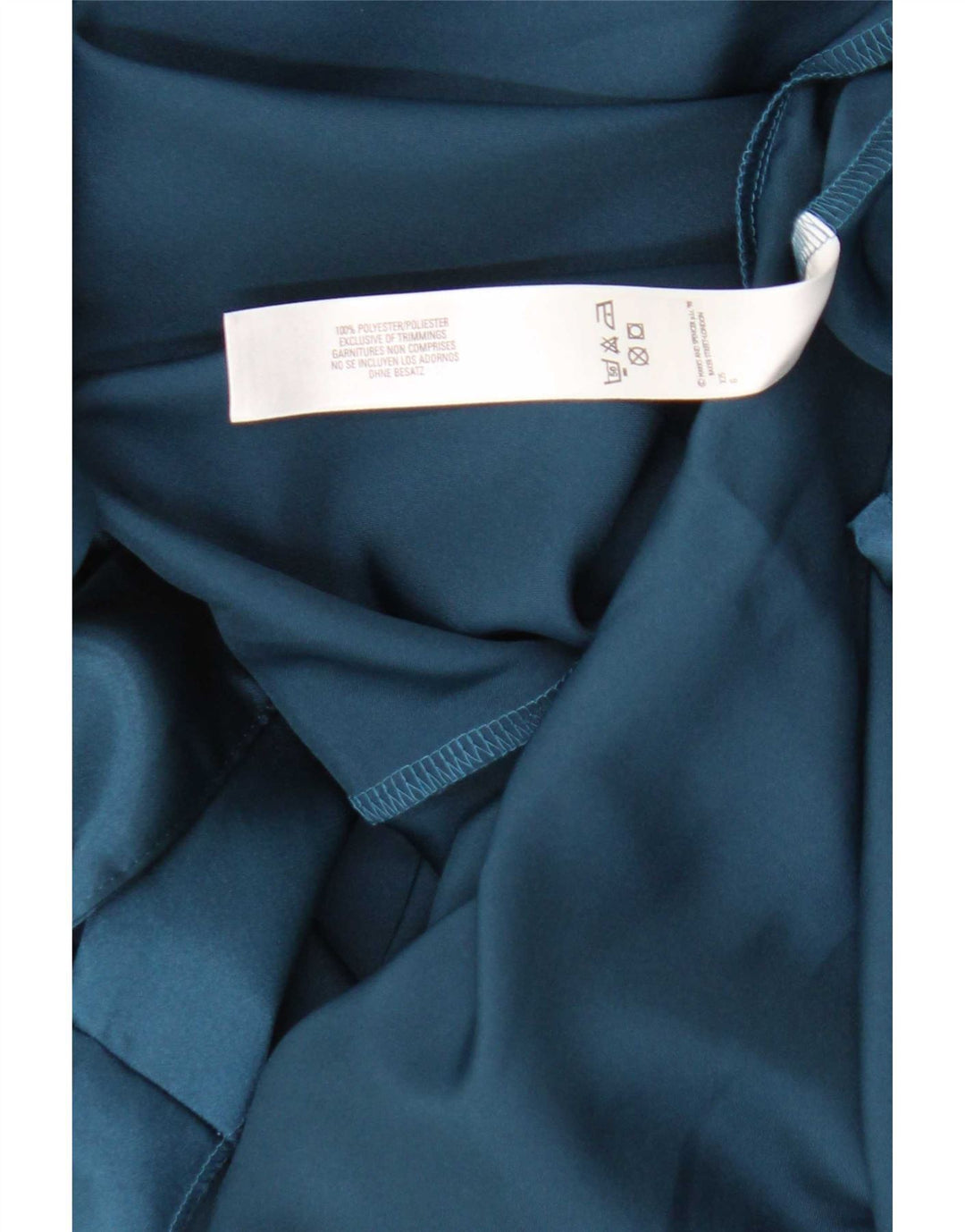 Vestido maxi feminino Marks & Spencer Robe Maxi Reino Unido 8/10 pequeno azul poliéster