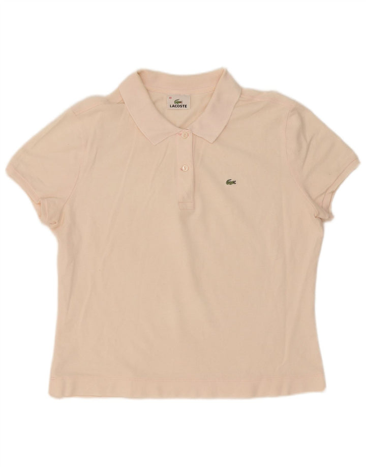 Camisa polo feminina Lacoste tamanho 48 XL algodão rosa