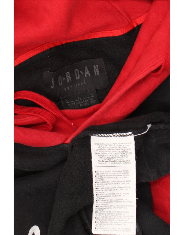 Jordan moletom com capuz gráfico masculino grande algodão colorido preto