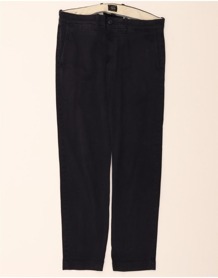 J. CREW Womens Stretch Straight Chino Trousers W32 L30 Navy Blue Cotton Vintage J. Crew and Second-Hand J. Crew from Messina Hembry 