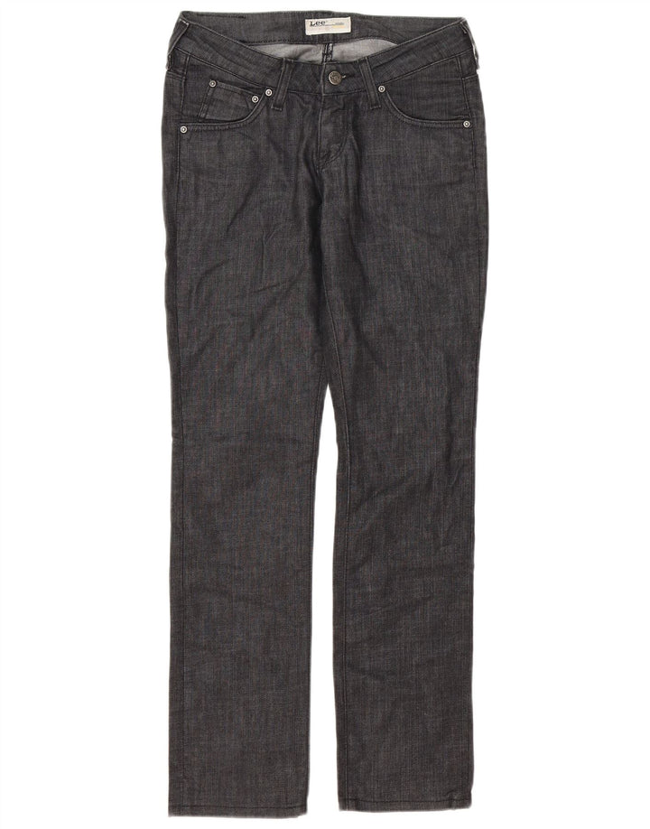 LEE Feminino Norma Straight Jeans W29 L31 Azul Marinho Algodão