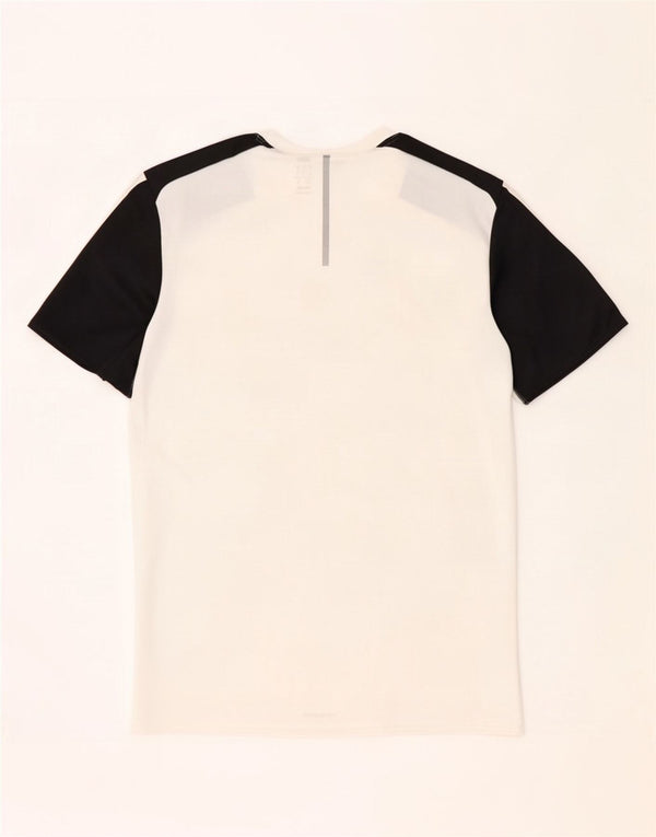 Adidas Mens Climalite T-Shirt Top Small White Colourblock Polyester