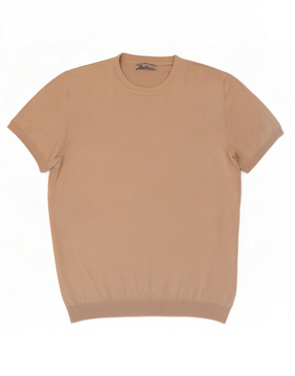 Zara Camiseta masculina Top Pequeno Bege