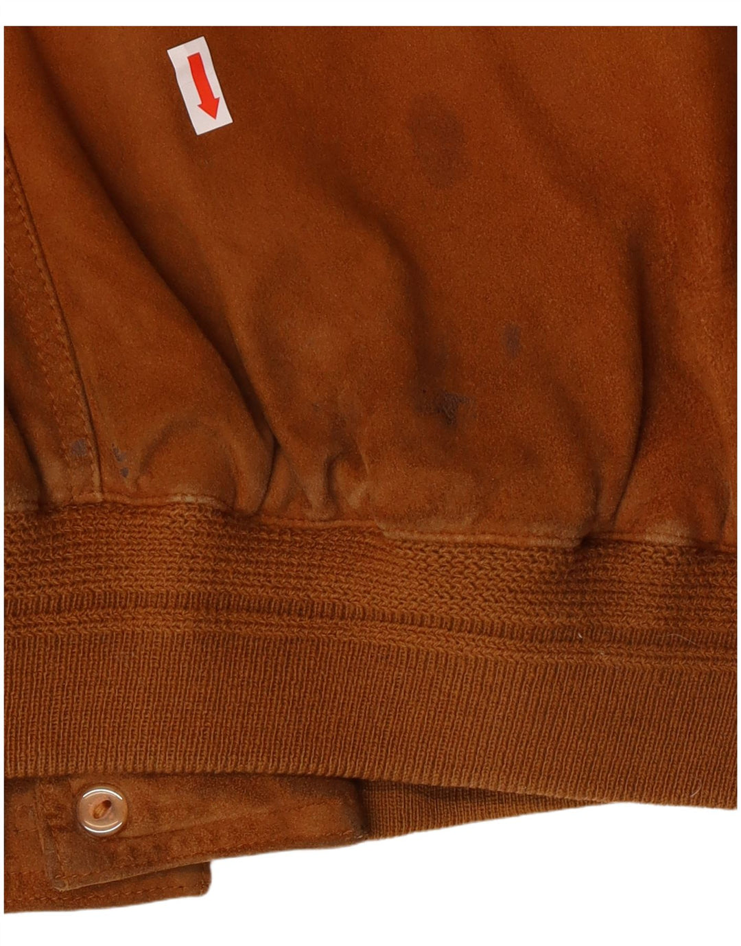 Jaqueta bomber masculina VINTAGE de camurça Reino Unido 42 XL couro marrom