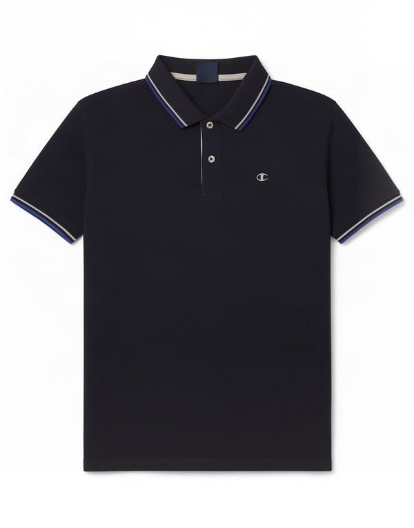Camisa polo masculina Champion média azul marinho listrada