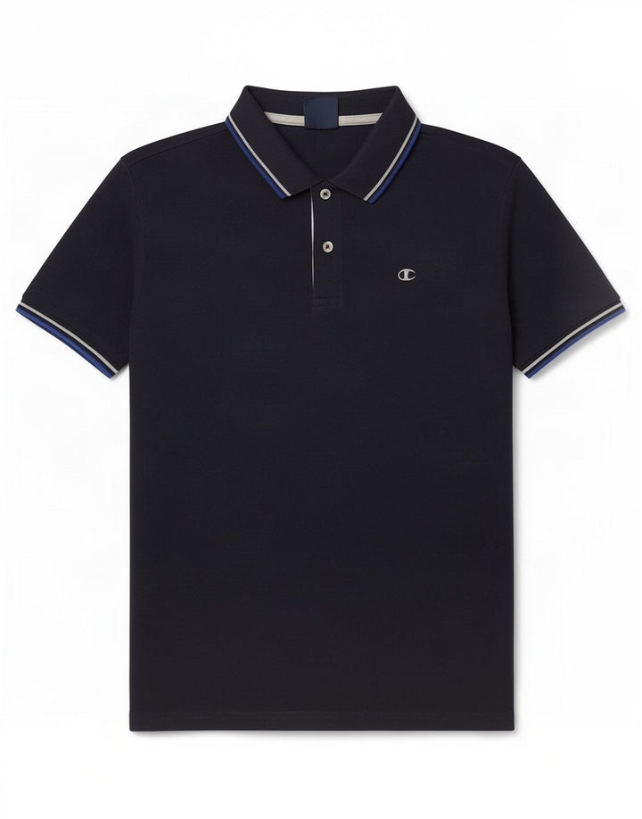 Camisa polo masculina Champion média azul marinho listrada