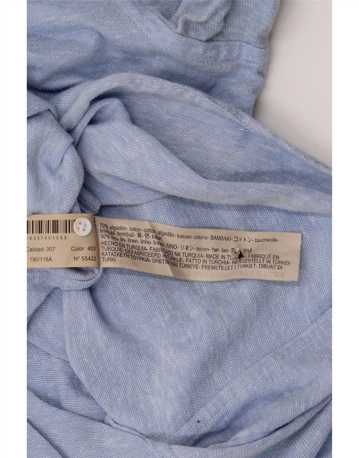 Camisa masculina Massimo Dutti 2XL algodão azul