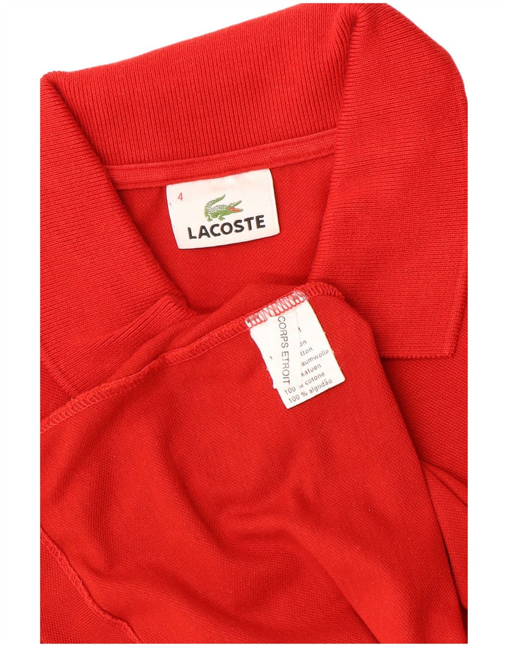 Camisa polo masculina LACOSTE tamanho 4 médio algodão vermelho