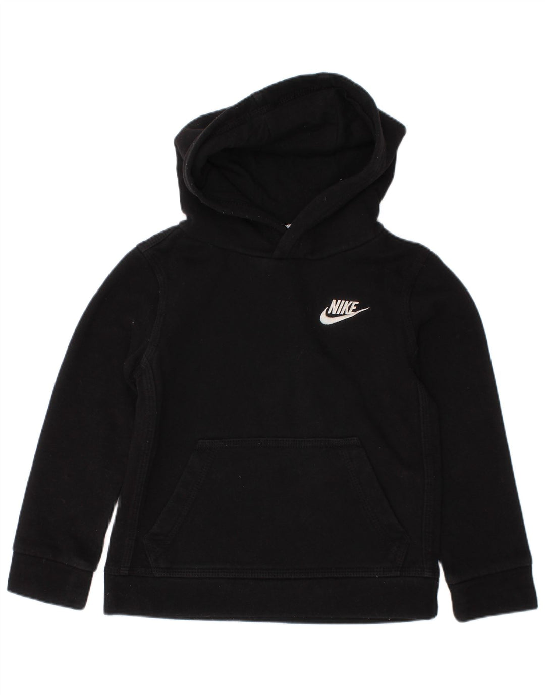 NIKE Meninos Hoodie Jumper 2-3 Anos Preto Algodão