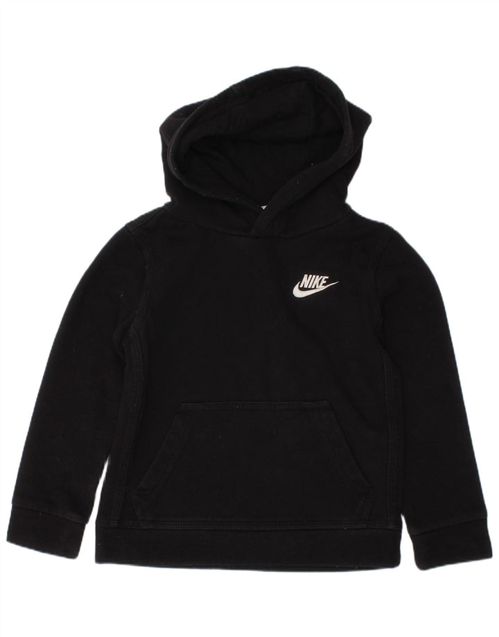 NIKE Meninos Hoodie Jumper 2-3 Anos Preto Algodão