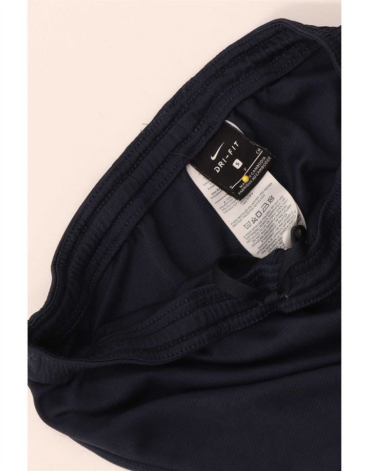 Shorts esportivos femininos Nike Dri Fit UK 8 pequenos azul marinho poliéster