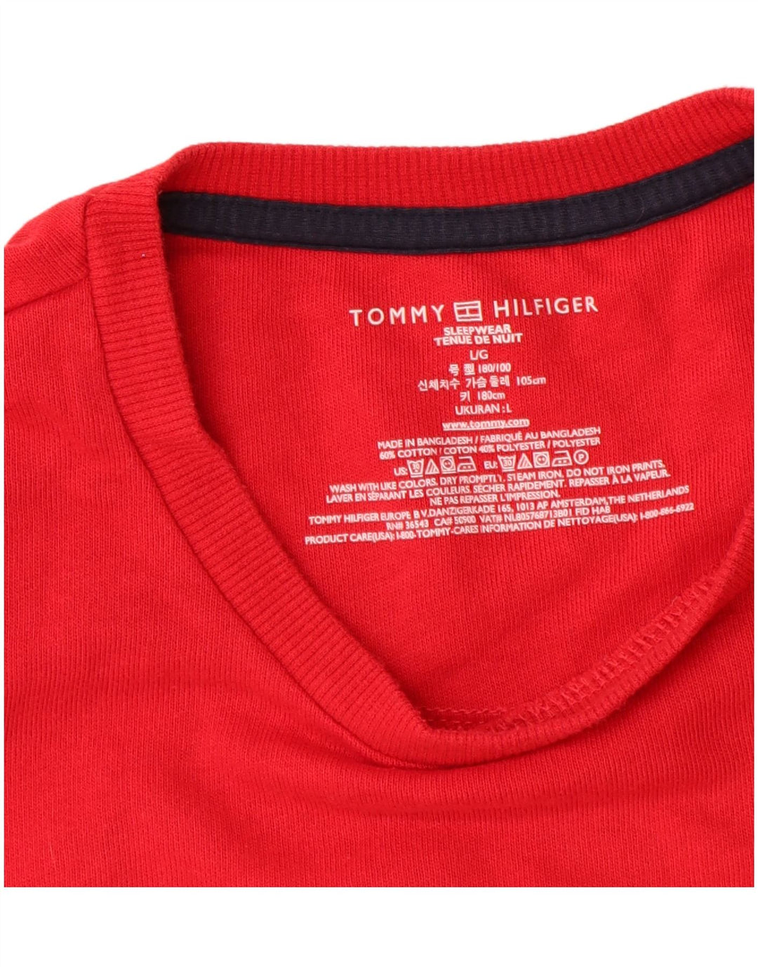 TOMMY HILFIGER Mens Graphic Sweatshirt Jumper Large Red Cotton