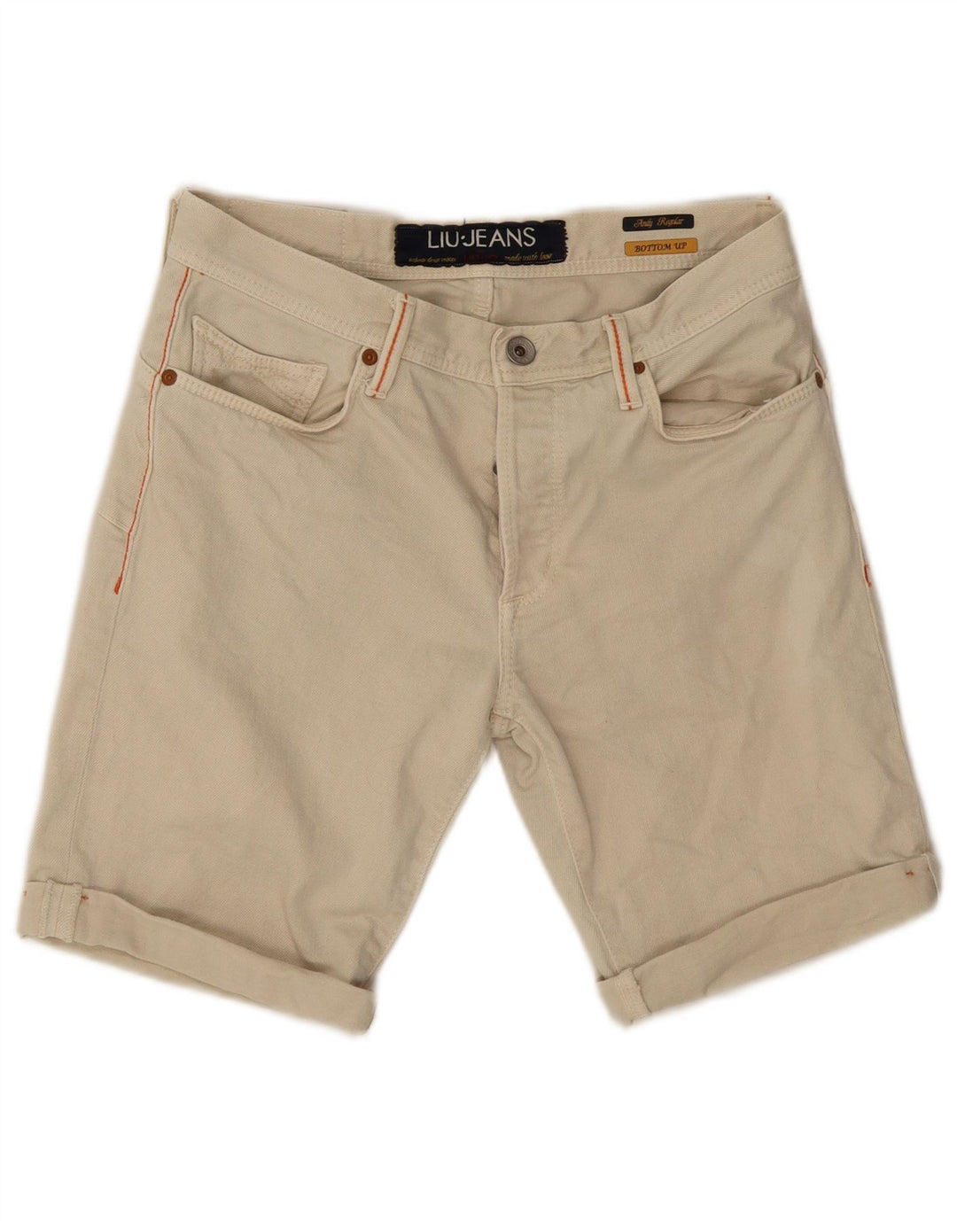 Liu Jo Shorts casual masculino regular W31 algodão bege médio