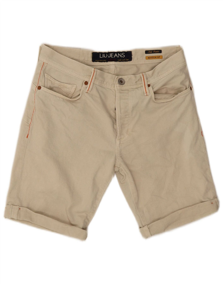 Liu Jo Shorts casual masculino regular W31 algodão bege médio