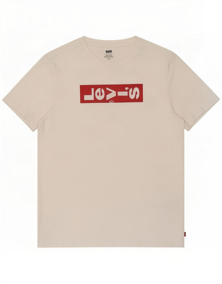 Camiseta gráfica masculina Levi's Top pequeno algodão branco