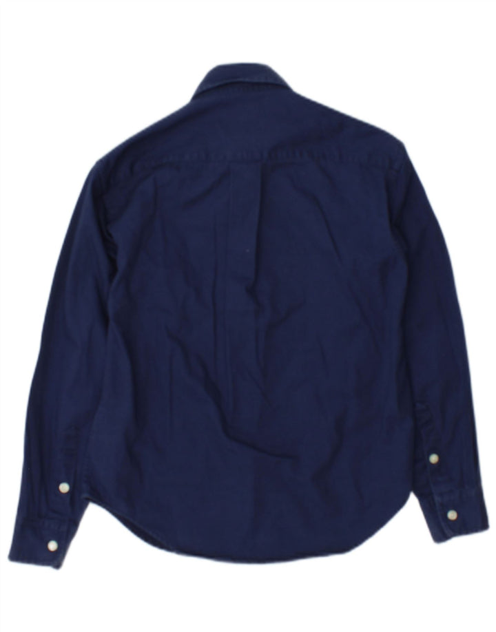 Camisa masculina Ralph Lauren 8-9 anos pequena algodão azul marinho