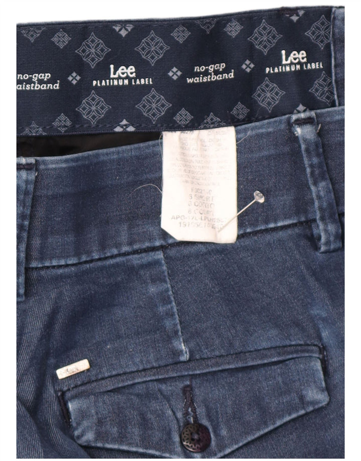 LEE Womens Platinum Label Straight Jeans US 6 Médio W30 L30 Azul Algodão
