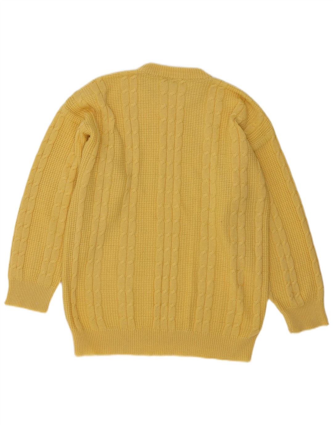 Suéter masculino Dogan com gola redonda, amarelo médio