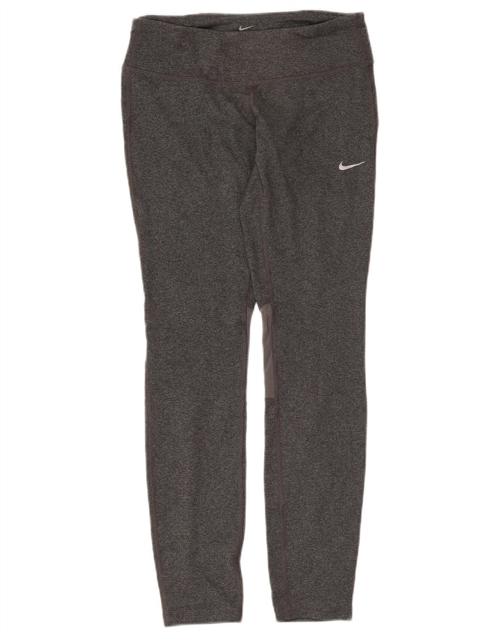 Leggings Nike Dri Fit Femininas UK 10 Pequenas Cinza Flecked