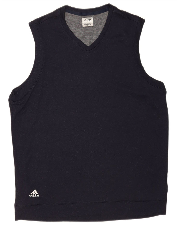 Adidas Mens Colete Regata Grande Azul Marinho Nylon