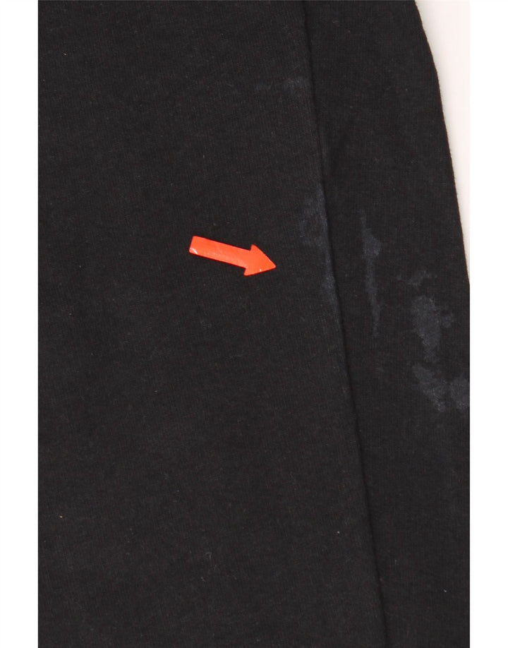 Calça de treino masculina Kappa de algodão preto médio