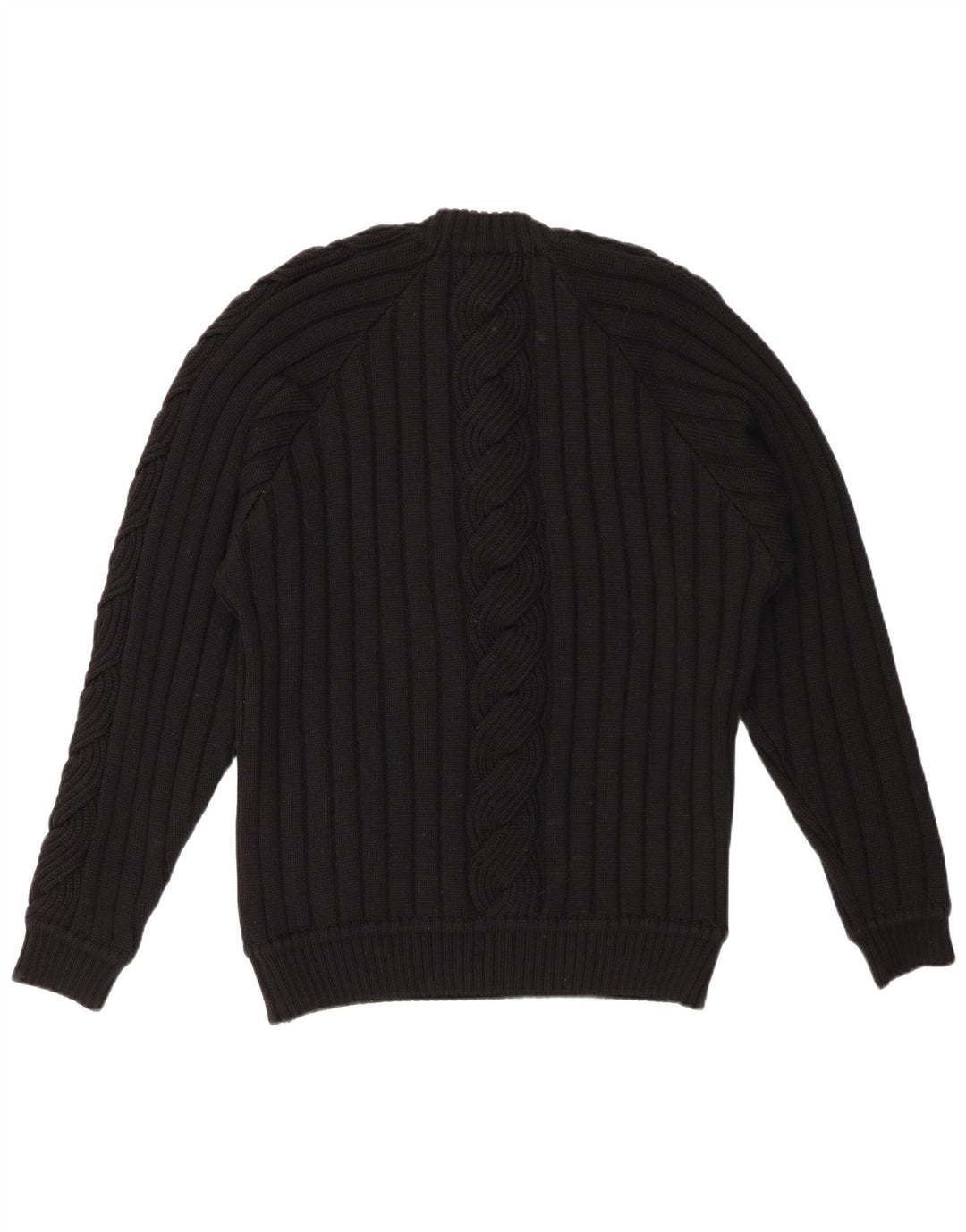 Suéter feminino VINTAGE com gola redonda UK 20 2XL preto