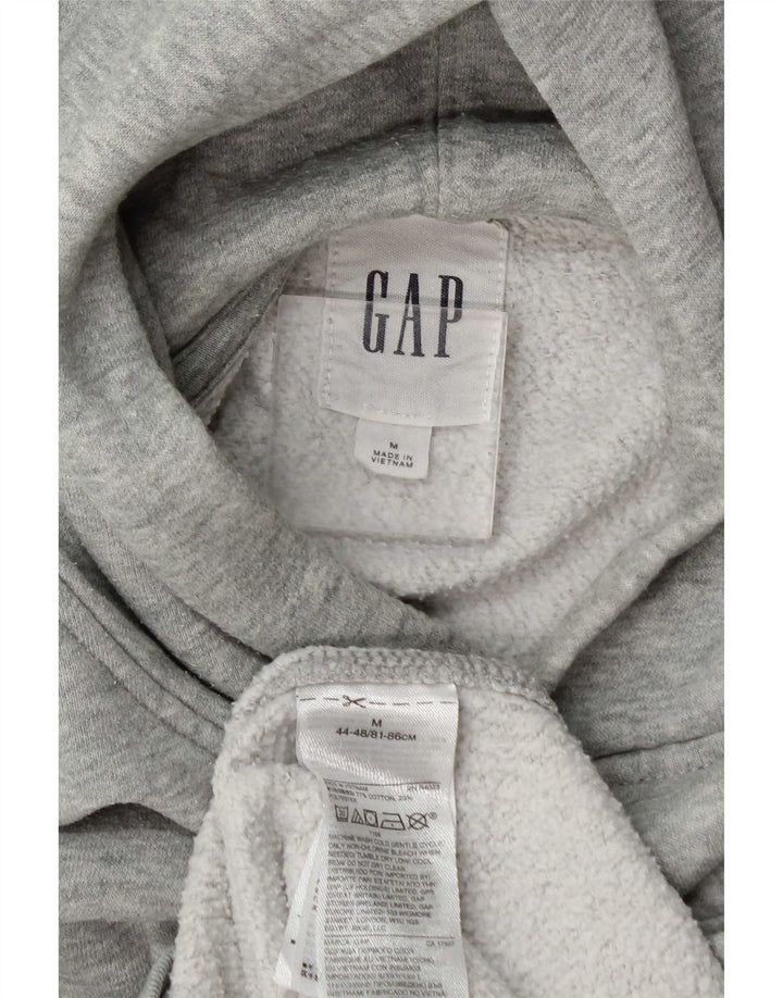 Suéter masculino com capuz Gap algodão manchado cinza médio