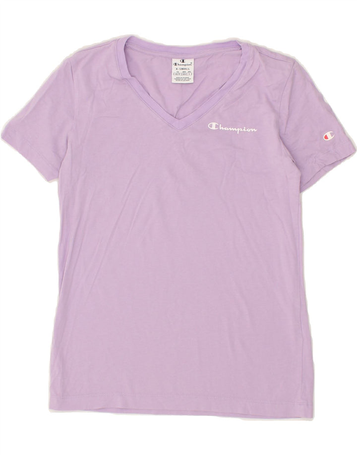 CHAMPION Womens T-Shirt Top UK 6 XS Purple Vintage Champion and Second-Hand Champion from Messina Hembry 
