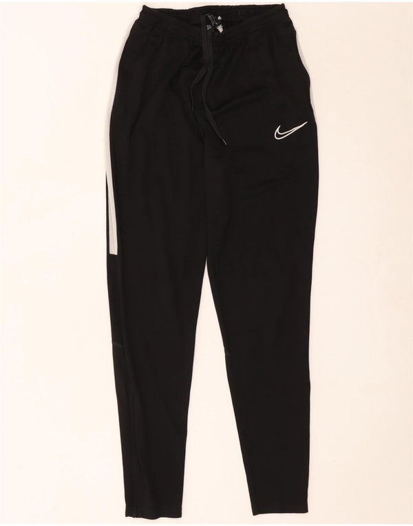 Calça de treino masculina Nike Dri Fit pequena preta colorblock poliéster