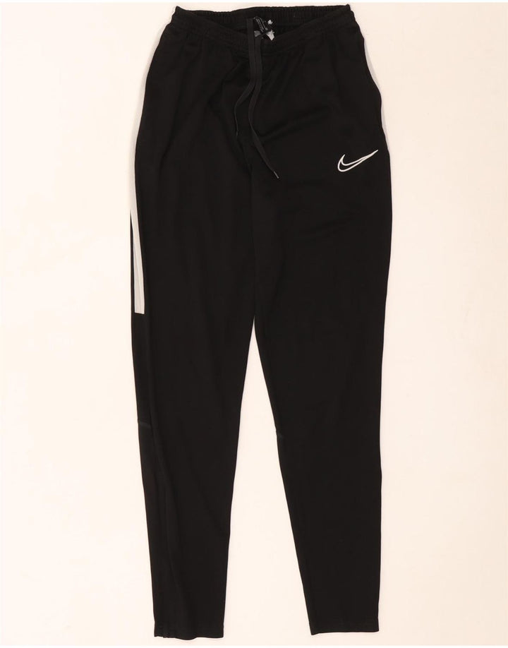 Calça de treino masculina Nike Dri Fit pequena preta colorblock poliéster