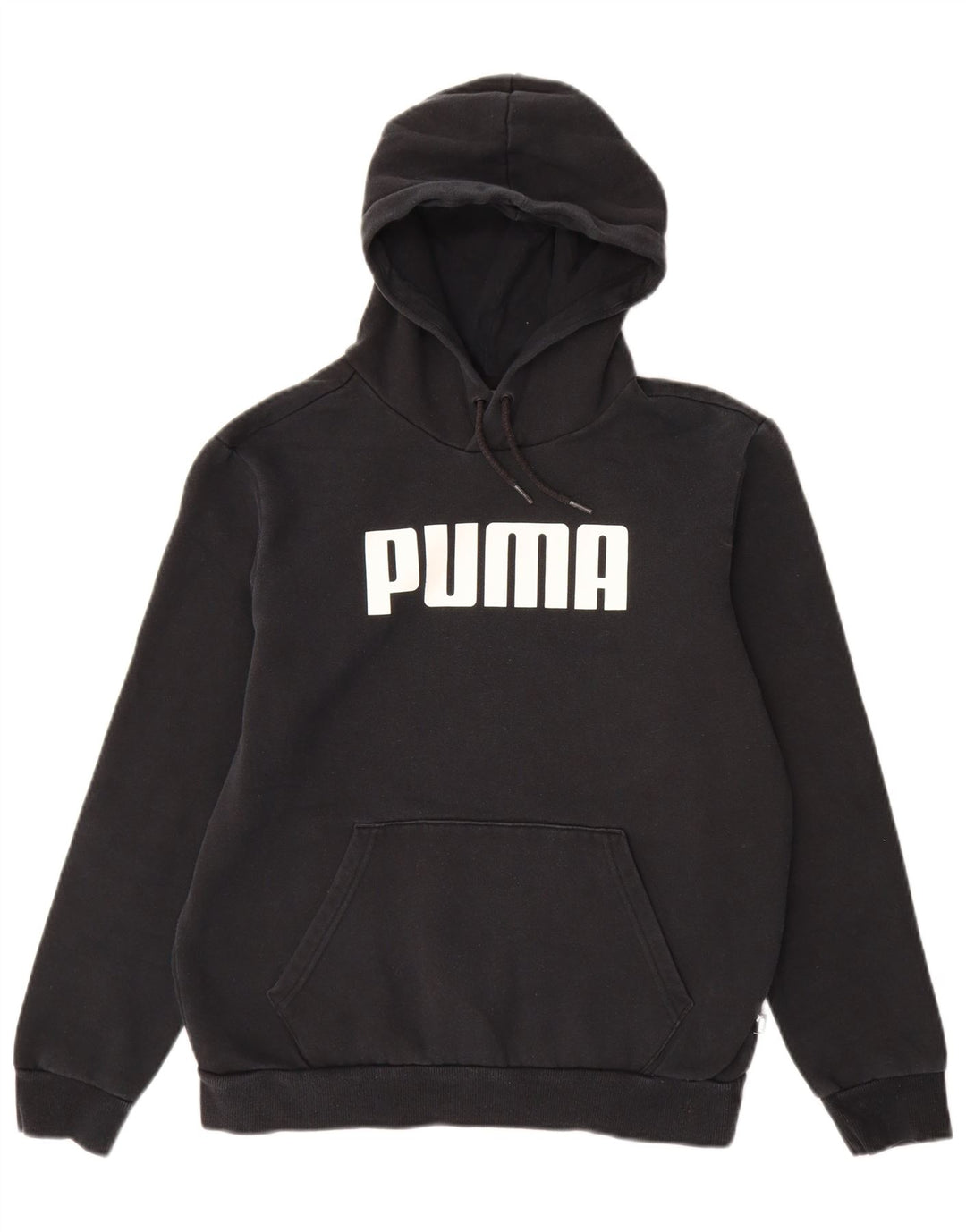 PUMA Mens Graphic Hoodie Jumper Pequeno Algodão Preto