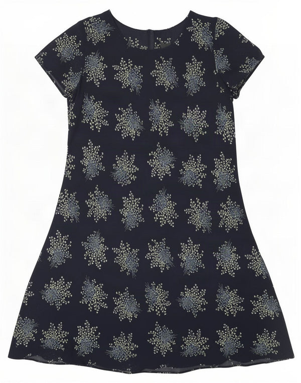 Vestido feminino Marks & Spencer A-Line UK 18 XL azul marinho floral