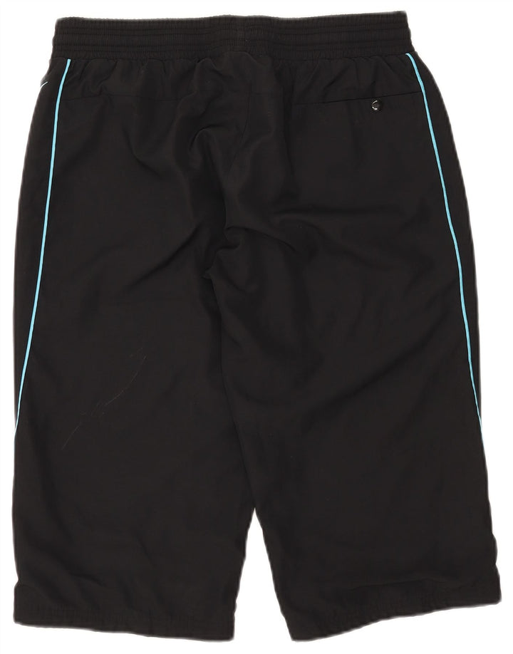 NIKE Womens Bermuda Sport Shorts UK 12/14 Médio Preto Poliéster