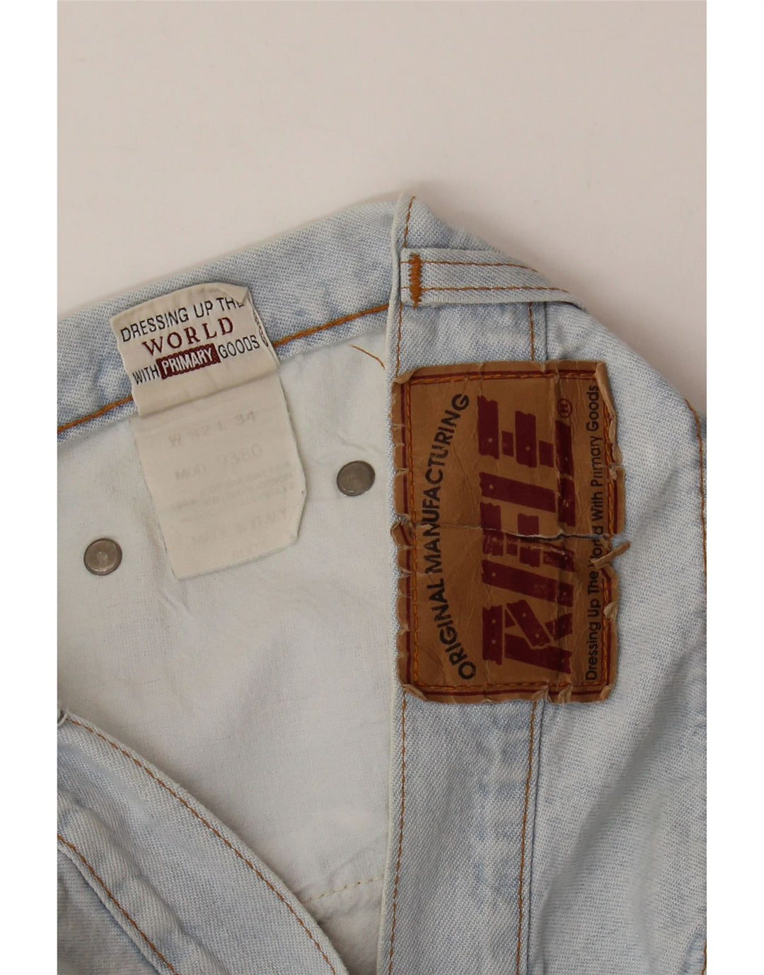RIFLE Jeans retos femininos W32 L27 algodão azul