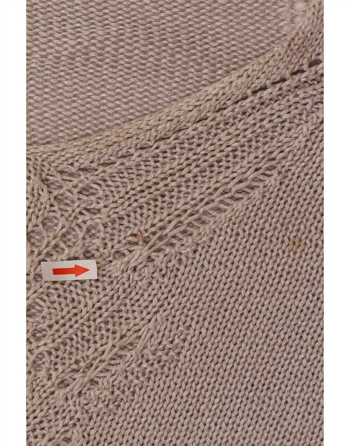 Suéter feminino Zara com decote em V UK 14 cinza médio