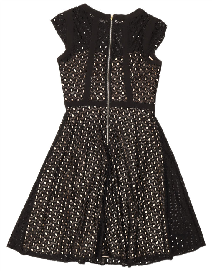 Vestido Monsoon Feminino A-Line UK 10 Pequeno Nylon Preto