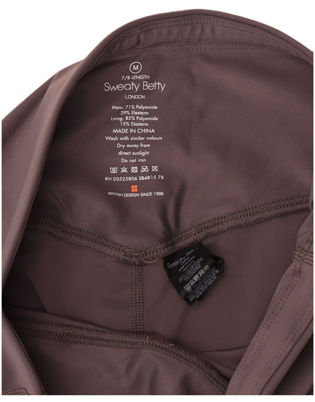 SWEATY BETTY Womens London Leggings Reino Unido 12 Poliamida cinza médio