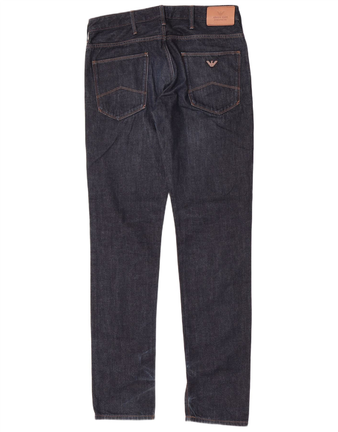 Armani Mens Slim Jeans W31 L33 Azul Marinho Algodão