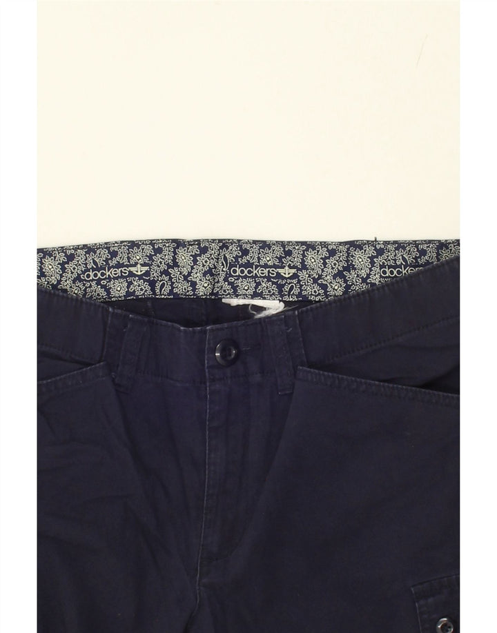 DOCKERS Womens Capri Cargo Trousers W36 L20 Navy Blue Vintage Dockers and Second-Hand Dockers from Messina Hembry 