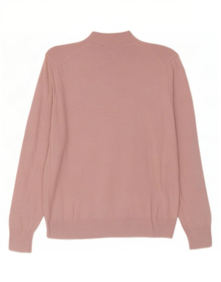 Suéter feminino Zara com gola redonda, Reino Unido 10 pequeno rosa