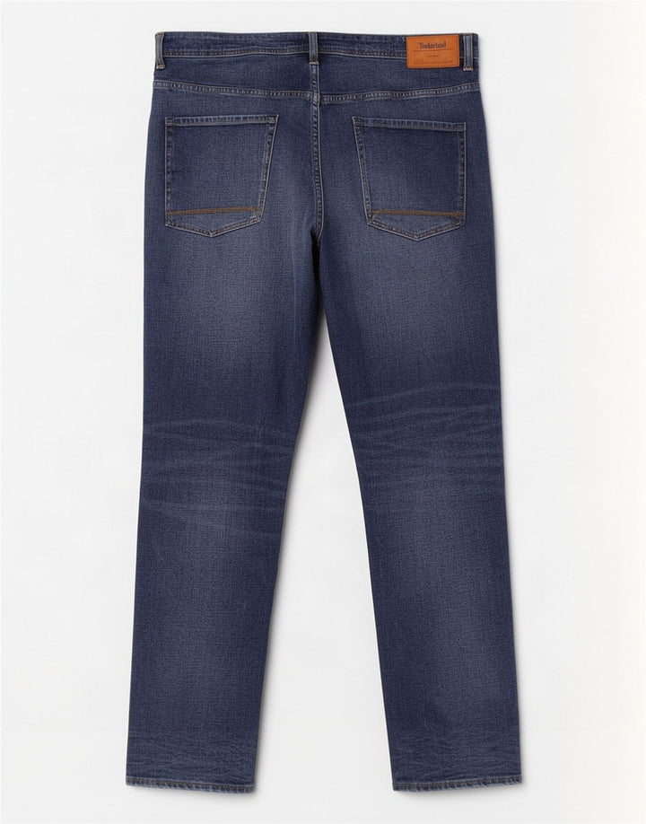 Calça jeans reta masculina Timberland W42 L32 azul algodão
