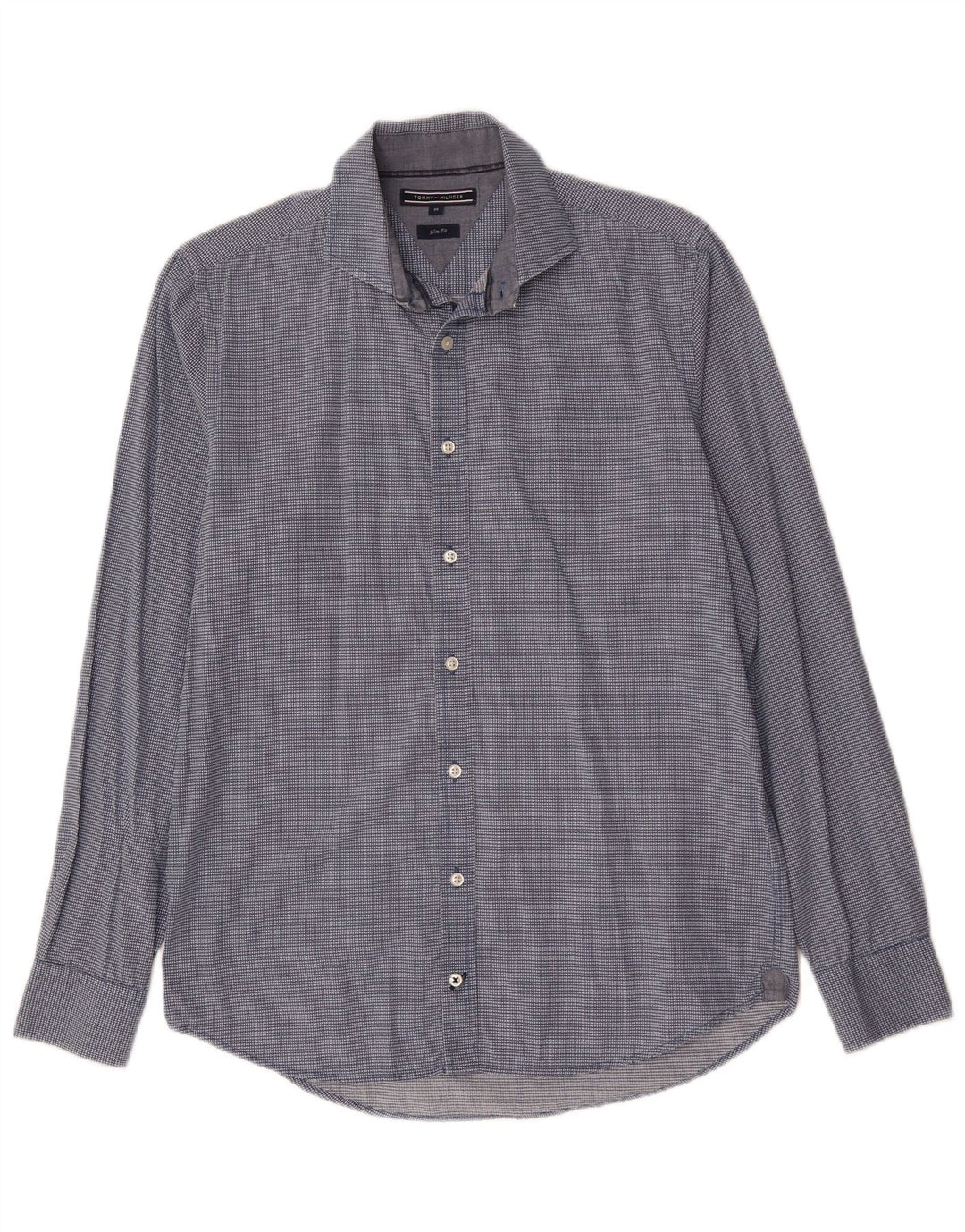 TOMMY BAHAMA Camisa masculina slim fit de algodão xadrez azul médio