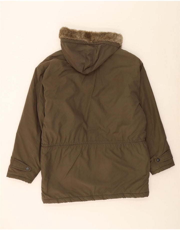 Casaco masculino acolchoado com capuz MASH UK 42 XL algodão cáqui