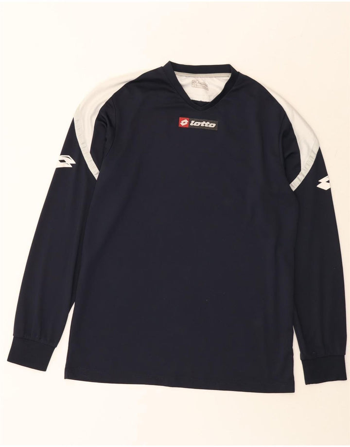 Top gráfico masculino Lotto manga comprida XL azul marinho colorblock