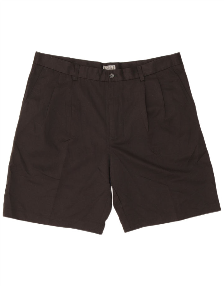 Izod Mens Golf Chino Shorts W40 XL Poliéster Preto