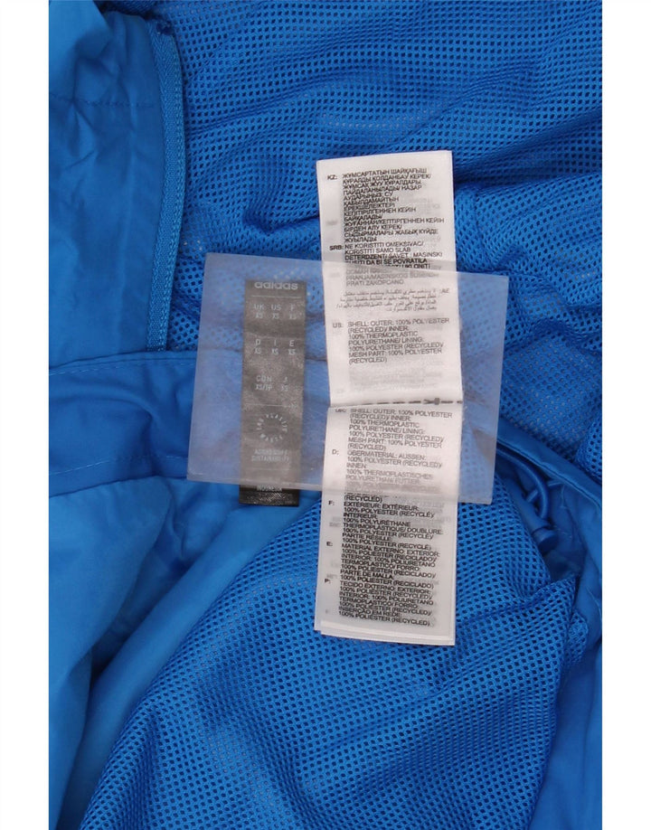 Adidas Mens Graphic Hooded Rain Jacket UK 34 XS Azul Poliéster
