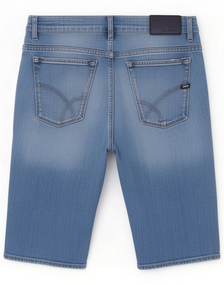Gas Mens Denim Shorts Médio W32 Algodão Azul